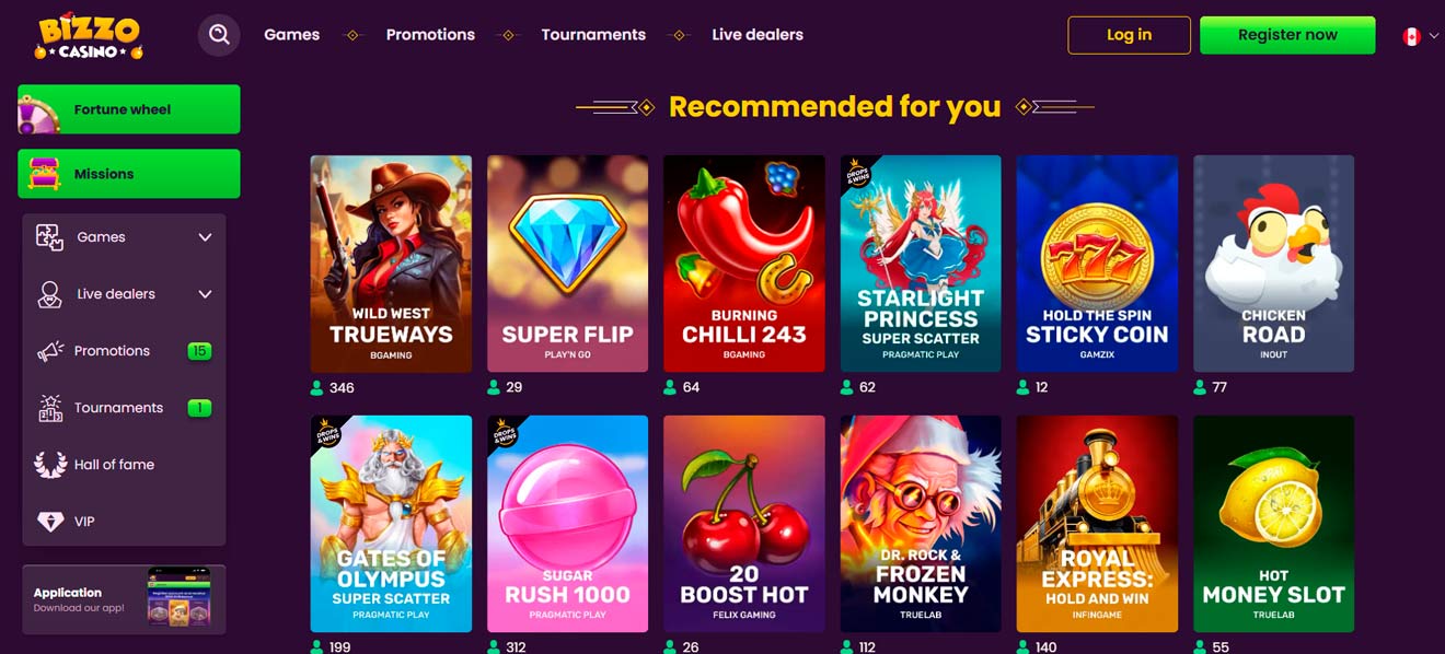 Bizzo Casino popular online casino